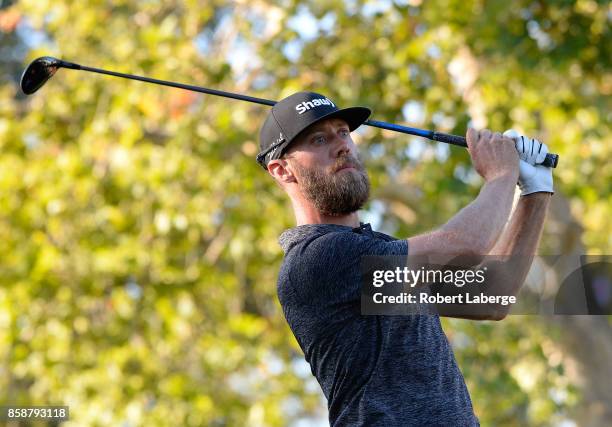 Graham DeLaet of Canada plays his shot from the 17th tee during the third round of the Safeway Open at the North Course of the Silverado Resort and...