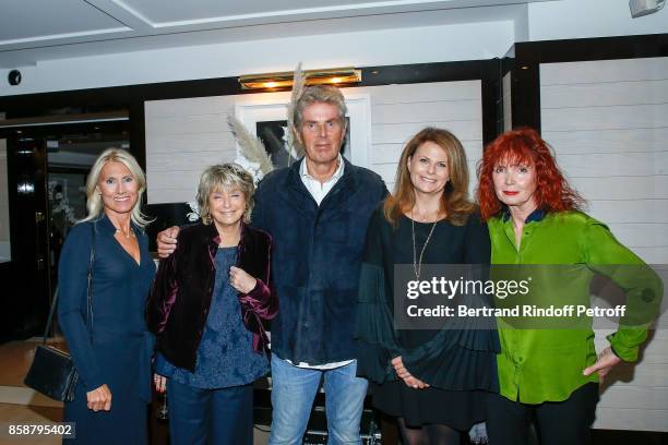 Marie Sara Lambert, Danielle Thomson, Dominique Desseigne, Samantha Marshall and Sabine Azema attend "Suite Michele Morgan Opening" at Hotel Majestic...