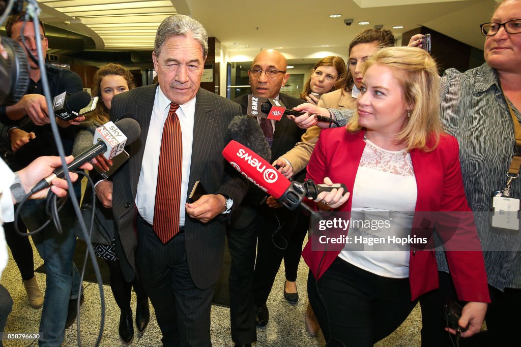 Winston Peters Meets With Nationals And Labour For Formal Coalition Discussions