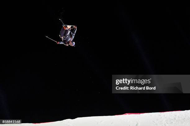 Oscar Wester of Sweden performs during the Sosh Big Air finals on October 7, 2017 in Annecy, France.