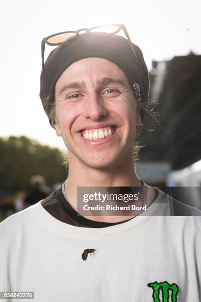 Henrik Harlaut of Sweden poses before the Sosh Big Air finals on October 7, 2017 in Annecy, France.