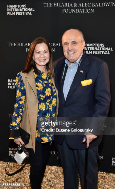 Judith Giuliani, and Rudy Giuliani attend Lifetime Achievement Award Reception at Suna Residence during Hamptons International Film Festival 2017 -...