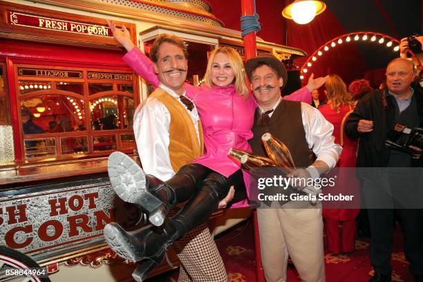 Christine Zierl, former Dolly Dollar, during the premiere of the Circus Roncalli '40 Jahre Reise zum Regenbogen' on October 7, 2017 in Munich,...