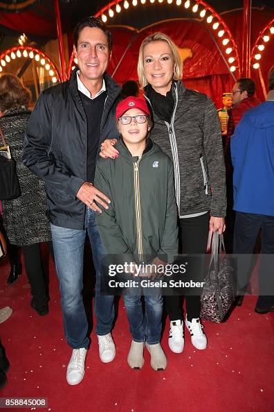 Marcus Hoefl And His Son Luca Popp And His Wife Maria Hoefl-Riesch