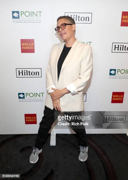 Honoree Jill Soloway attends Point Impact Award onstage at Point Honors Los Angeles 2017, benefiting Point Foundation, at The Beverly Hilton Hotel on...