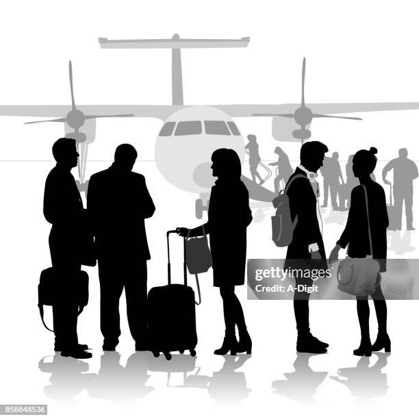 moving away fight - airport tarmac stock illustrations