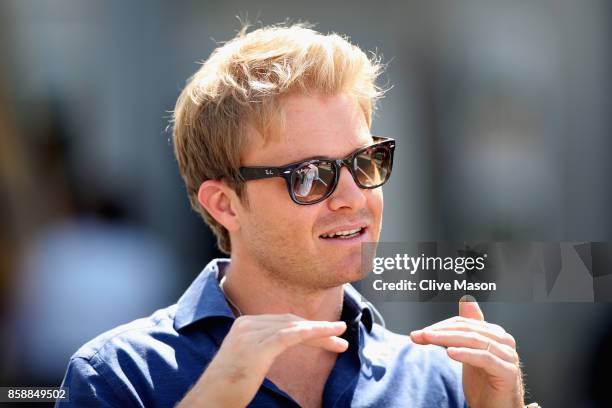 World Drivers Champion Nico Rosberg looks on in the Paddock before the Formula One Grand Prix of Japan at Suzuka Circuit on October 8, 2017 in Suzuka.