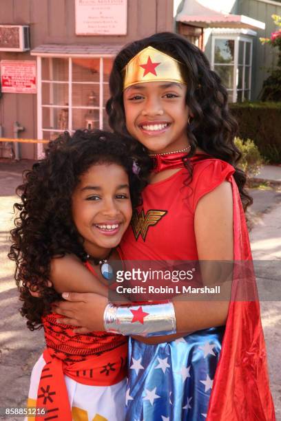 Jordyn Curet and Nancy Fifta attend the 2nd Annual #ActionJax Halloween Movie Morning Fundraiser at the Vista Theatre on October 7, 2017 in Los...