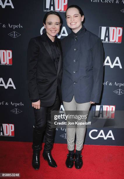 Actress Ellen Page and dancer Emma Portner arrive at the L.A. Dance Project's Annual Gala at L.A. Dance Project on October 7, 2017 in Los Angeles,...