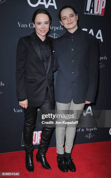 Actress Ellen Page and dancer Emma Portner arrive at the L.A. Dance Project's Annual Gala at L.A. Dance Project on October 7, 2017 in Los Angeles,...