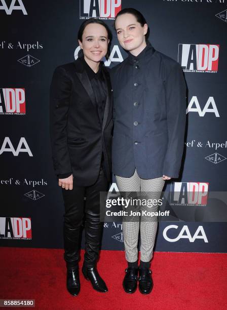 Actress Ellen Page and dancer Emma Portner arrive at the L.A. Dance Project's Annual Gala at L.A. Dance Project on October 7, 2017 in Los Angeles,...