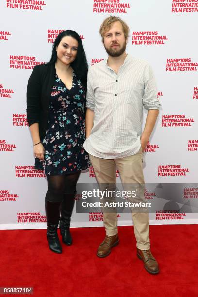 Larisa Apna and Hafsteinn Gunnar Sigurdsson attends a photocall for "Under the Tree" during Hamptons International Film Festival 2017 - Day Three on...