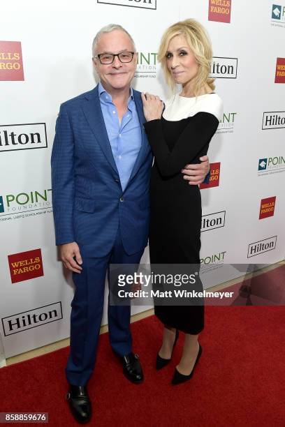 Dr. Neal Baer and Judith Light at Point Honors Los Angeles 2017, benefiting Point Foundation, at The Beverly Hilton Hotel on October 7, 2017 in...
