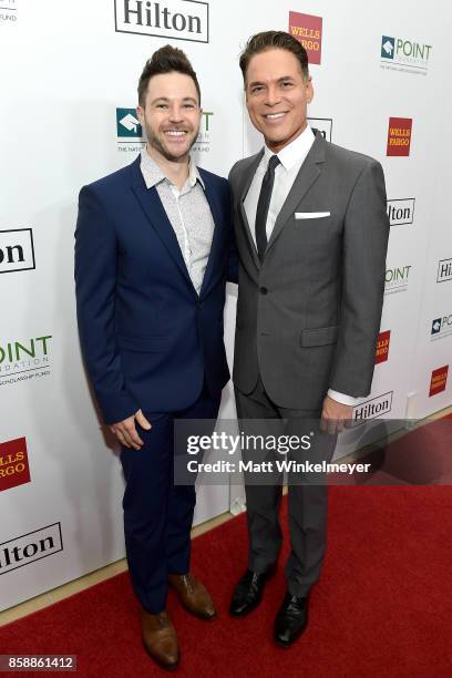 Musician Brandon Stansell and Point Executive Director & CEO Jorge Valencia at Point Honors Los Angeles 2017, benefiting Point Foundation, at The...