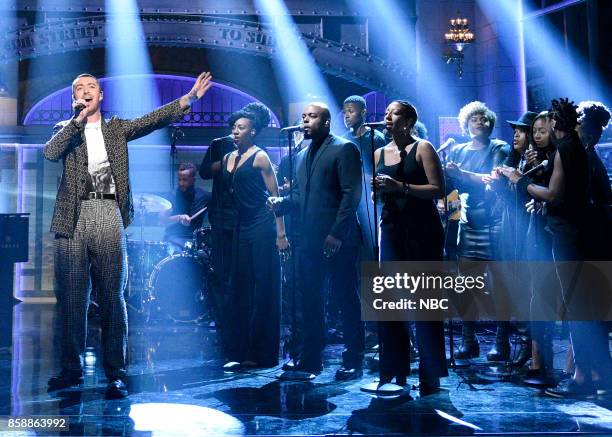 Gal Gadot" Episode 1727 -- Pictured: Sam Smith performs "Pray" in Studio 8H on October 7, 2017 --