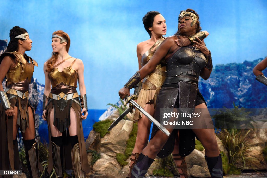 LIVE -- "Gal Gadot" Episode 1727 -- Pictured: Gal Gadot as Diana
