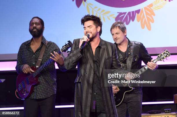 Adam Lambert performs onstage at Point Honors Los Angeles 2017, benefiting Point Foundation, at The Beverly Hilton Hotel on October 7, 2017 in...
