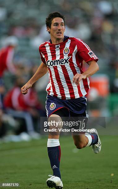 Sacha Kljestan of Chivas USA paces the ball during the MLS match against the Columbus Crew at The Home Depot Center on April 5, 2009 in Carson,...