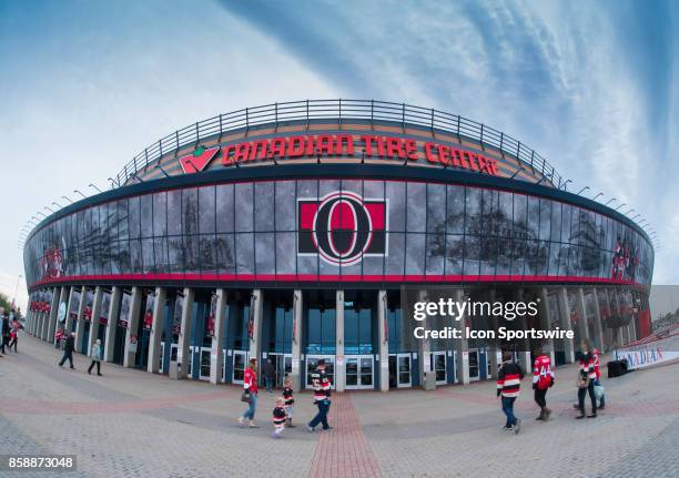 General view of the Canadian Tire Centre as fans begin to arrive for the NHL game between the Ottawa Senators and the Detroit Red Wings on Oct. 7,...