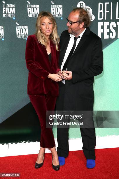 Laura Smet and Xavier Beauvois attend "The Guardians" UK Premiere during the 61st BFI London Film Festival at Embankment Gardens Cinema on October 7,...