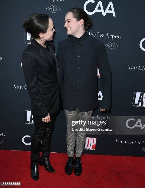 Ellen Page, Emma Portner arrives at the L.A. Dance Project's Annual Gala at L.A. Dance Project on October 7, 2017 in Los Angeles, California.