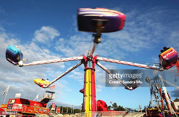 Amusement rides entertain the thousands that gathered at the Royal Easter Show at the ASB Showgrounds on April 10, 2009 in Auckland, New Zealand.