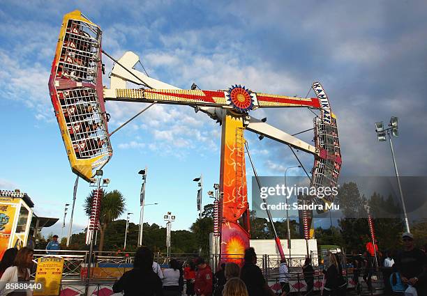 Amusement rides entertain the thousands that gathered at the Royal Easter Show at the ASB Showgrounds on April 10, 2009 in Auckland, New Zealand.