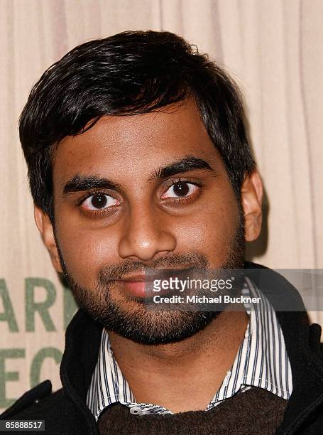 ActorAziz Ansari arrives at the premiere of NBC's "Parks & Recreation" at My House on April 9, 2009 in Los Angeles, California.