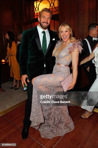 Chris Robshaw and Camilla Kerslake's engagement party at Ten Trinity Square Private Club on October 7, 2017 in London, England.