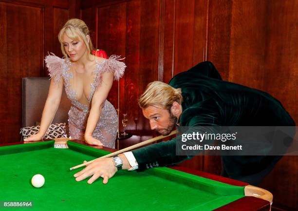 Chris Robshaw and Camilla Kerslake's engagement party at Ten Trinity Square on October 7, 2017 in London, England.