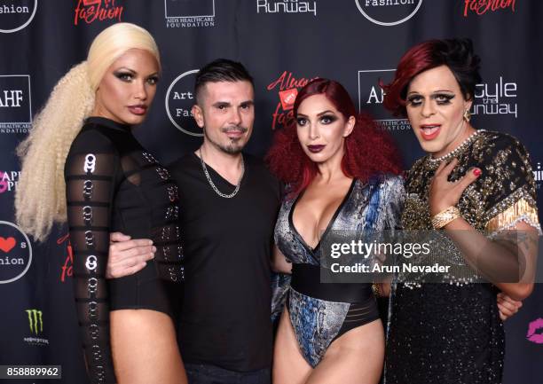 Aubert, Erik Rosete, Farrah Abraham and Sham Ibrahim at Los Angeles Fashion Week SS18 Art Hearts Fashion LAFW on October 7, 2017 in Los Angeles,...