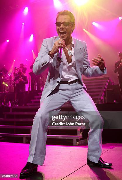 Singer Marc Anthony performs at Seminole Hard Rock Hotel and Casino on April 9, 2009 in Hollywood, Florida.
