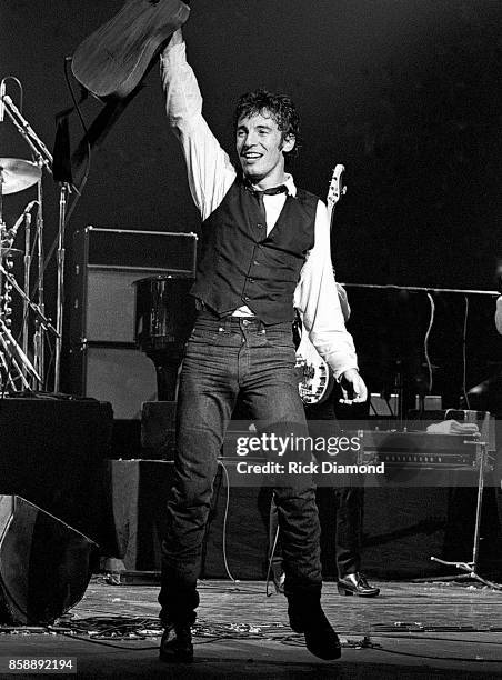 Atlanta Singer/Songwriter Bruce Springsteen of Bruce Springsteen & The E Street Band performs at The Fox Theater in Atlanta Georgia. November 01, 1978