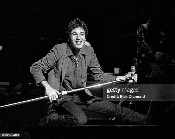 Atlanta Singer/Songwriter Bruce Springsteen of Bruce Springsteen & The E Street Band performs at The Fox Theater in Atlanta Georgia. November 01, 1978