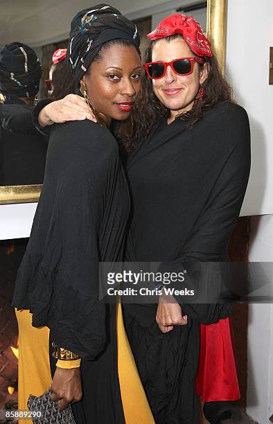 Choreographer Fatima Robinson and Linlee Allen attend a luncheon for fashion designer Rachel Pally at the Chateau Marmont on April 9, 2009 in West...
