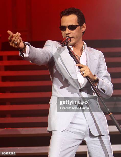 Singer Marc Anthony performs at Seminole Hard Rock Hotel and Casino on April 9, 2009 in Hollywood, Florida.