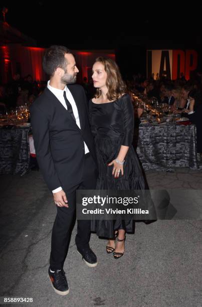 Choreographer Benjamin Millepied and actress Natalie Portman attend the 2017 Los Angeles Dance Project Gala on October 7, 2017 in Los Angeles,...