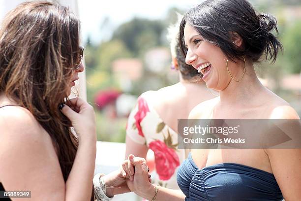 Stylist Jessica Paster and fashion designer Rachel Pally attend a luncheon for Pally at the Chateau Marmont on April 9, 2009 in West Hollywood,...