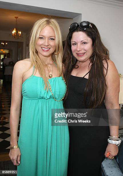 Singer Jewel and stylist Jessica Paster attends a luncheon for fashion designer Rachel Pally at the Chateau Marmont on April 9, 2009 in West...