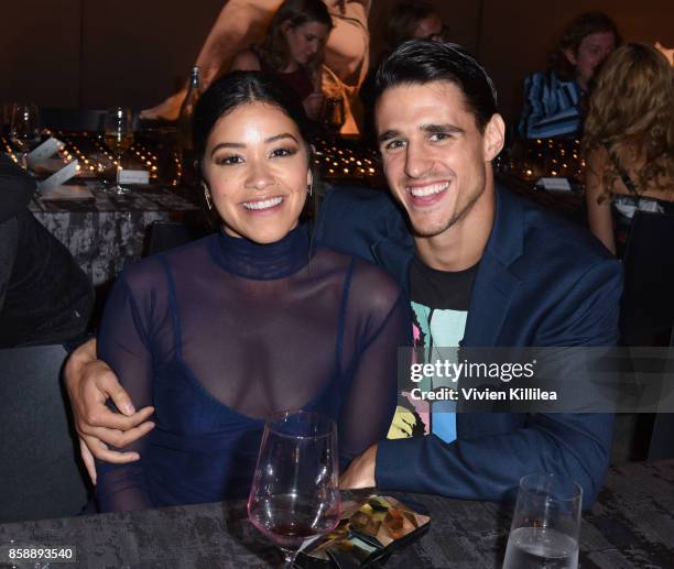 Gina Rodriguez and Joe Locicero attend the 2017 Los Angeles Dance Project Gala on October 7, 2017 in Los Angeles, California.