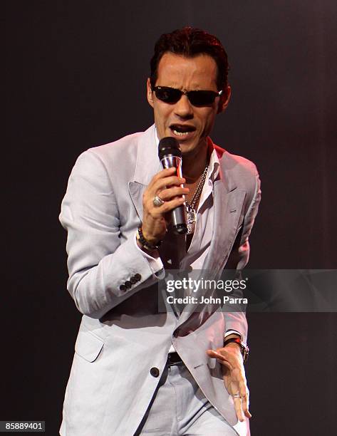 Singer Marc Anthony performs at Seminole Hard Rock Hotel and Casino on April 9, 2009 in Hollywood, Florida.