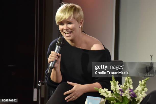 Cecelia Ahern during her Book-Signing at Kulturkaufhaus Dussmann on October 7, 2017 in Berlin, Germany.