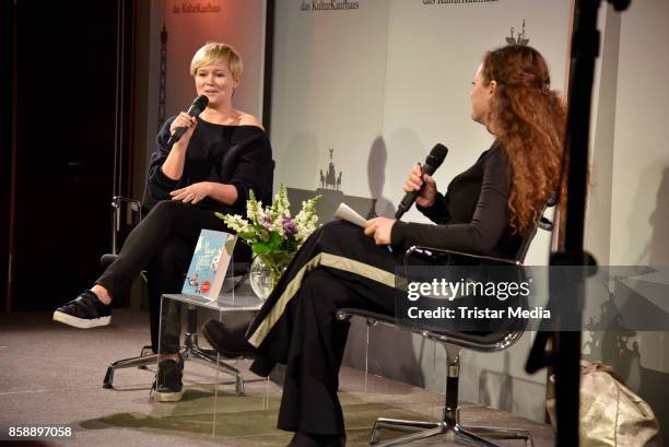 Cecelia Ahern during her Book-Signing at Kulturkaufhaus Dussmann on October 7, 2017 in Berlin, Germany.