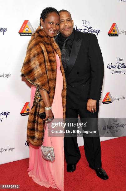 Rosalind B. Williams and Russell Williams, Academy Award winner for Best Sound arrive at the 36th Annual Whitney M. Young, Jr. Awards Dinner at the...