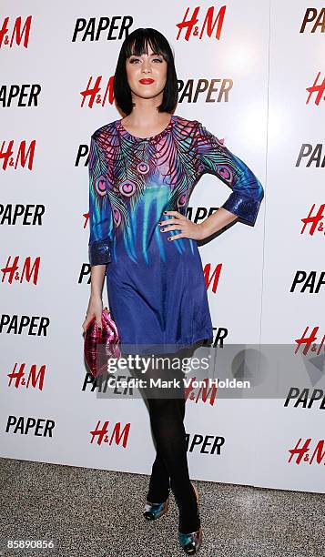 Musical Artist Katy Perry attends Paper Magazine's The Beautiful People party at the Hiro Ballroom on April 9, 2009 in New York City.