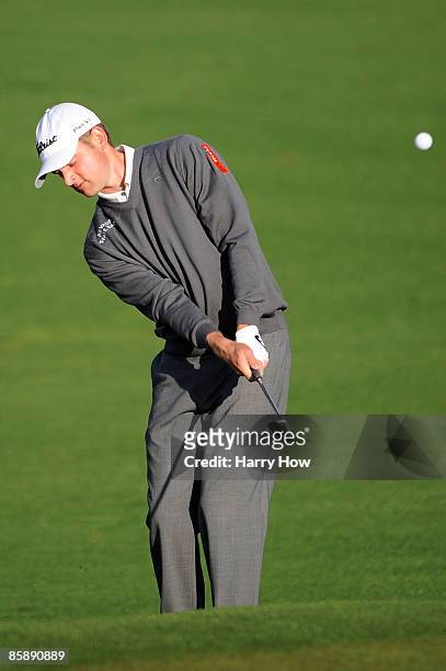 John Merrick plays a shot on the second hole during the second round of the 2009 Masters Tournament at Augusta National Golf Club on April 10, 2009...