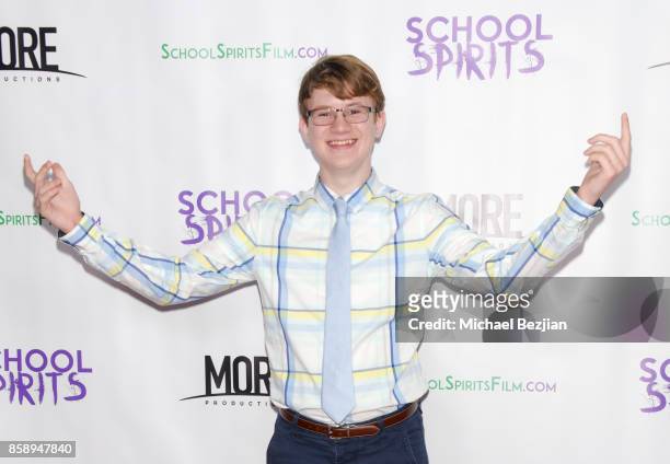 Aidan Miner attends School Spirits Premiere on October 6, 2017 in Beverly Hills, California.