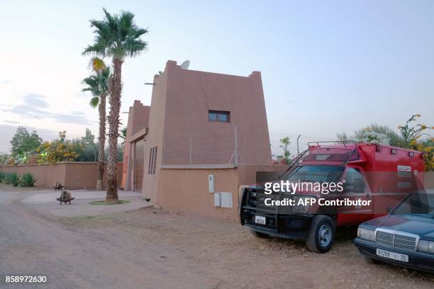 Picture taken on October 7 shows the house of Myriam L'Aouffir, the partner of former IMF chief Dominique Strauss-Kahn, on the outskirts of the...