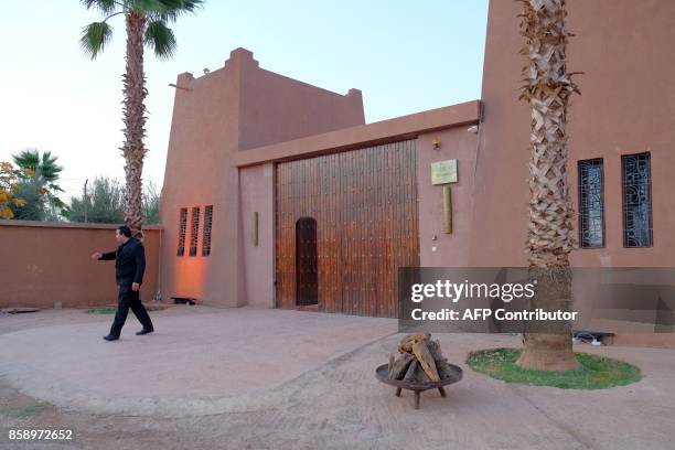 Picture taken on October 7 shows the house of Myriam L'Aouffir, the partner of former IMF chief Dominique Strauss-Kahn, on the outskirts of the...