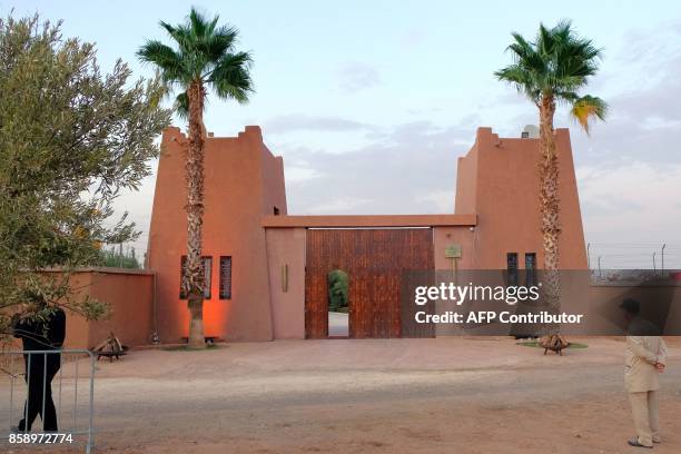 Picture taken on October 7 shows the house of Myriam L'Aouffir, the partner of former IMF chief Dominique Strauss-Kahn, on the outskirts of the...